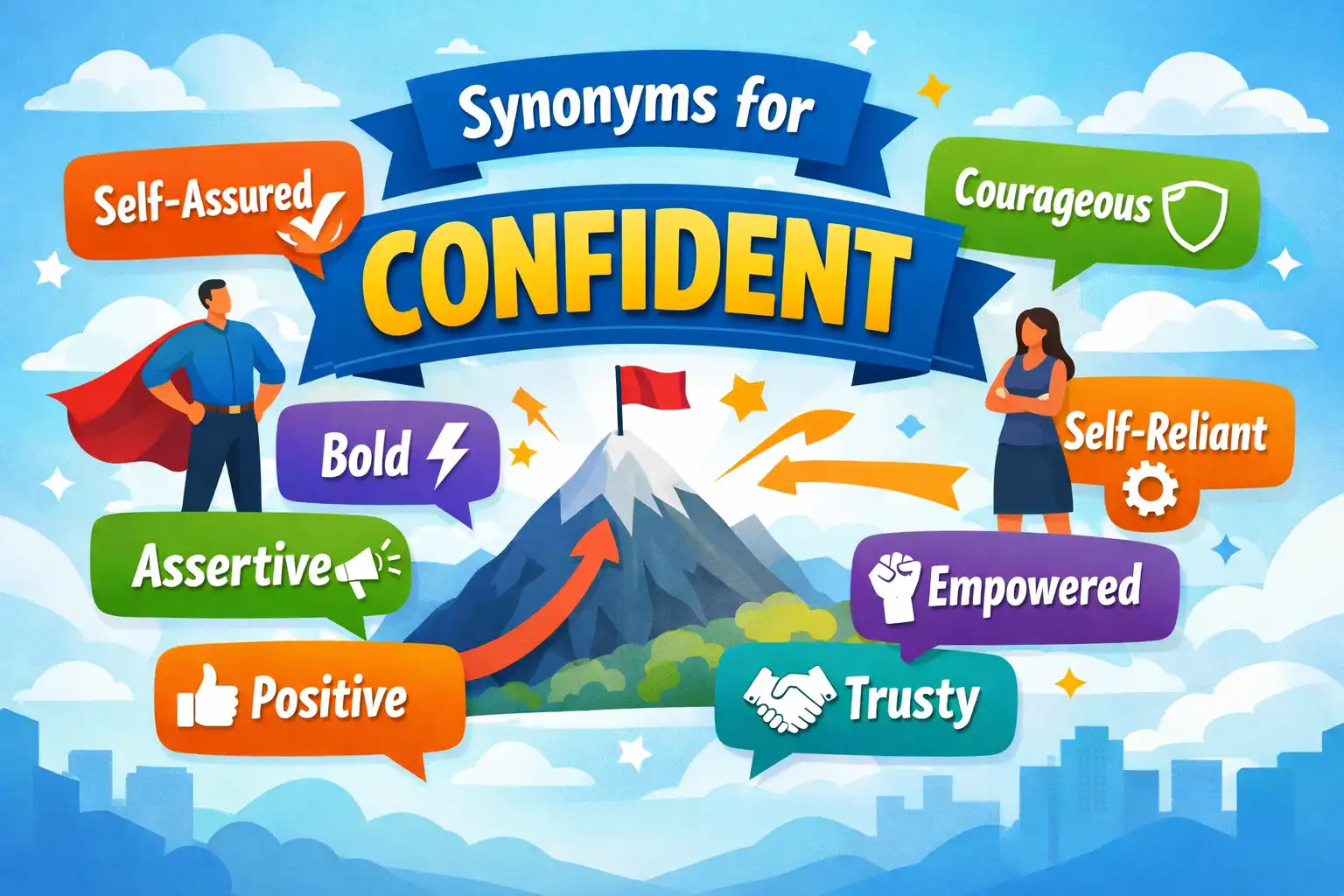 synonyms for confident