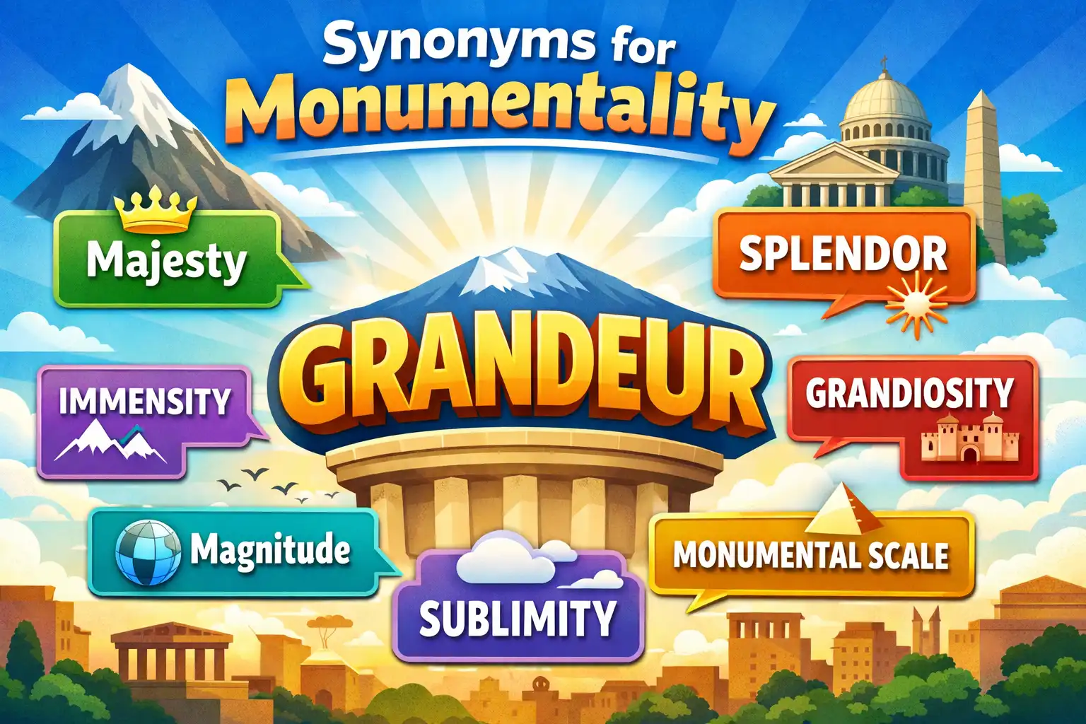 synonyms for monumentality