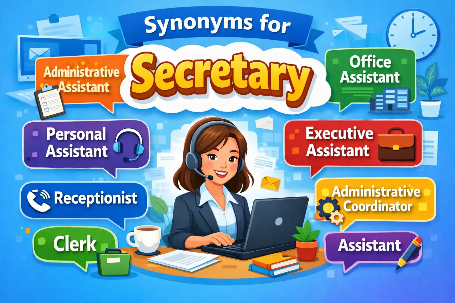 Synonyms for Secretary: Meaning, Job Title Alternatives and Examples