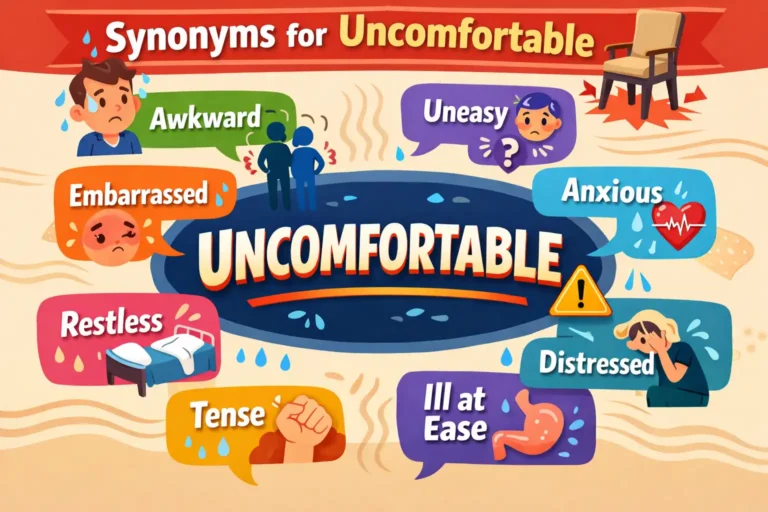 synonyms for uncomfortable