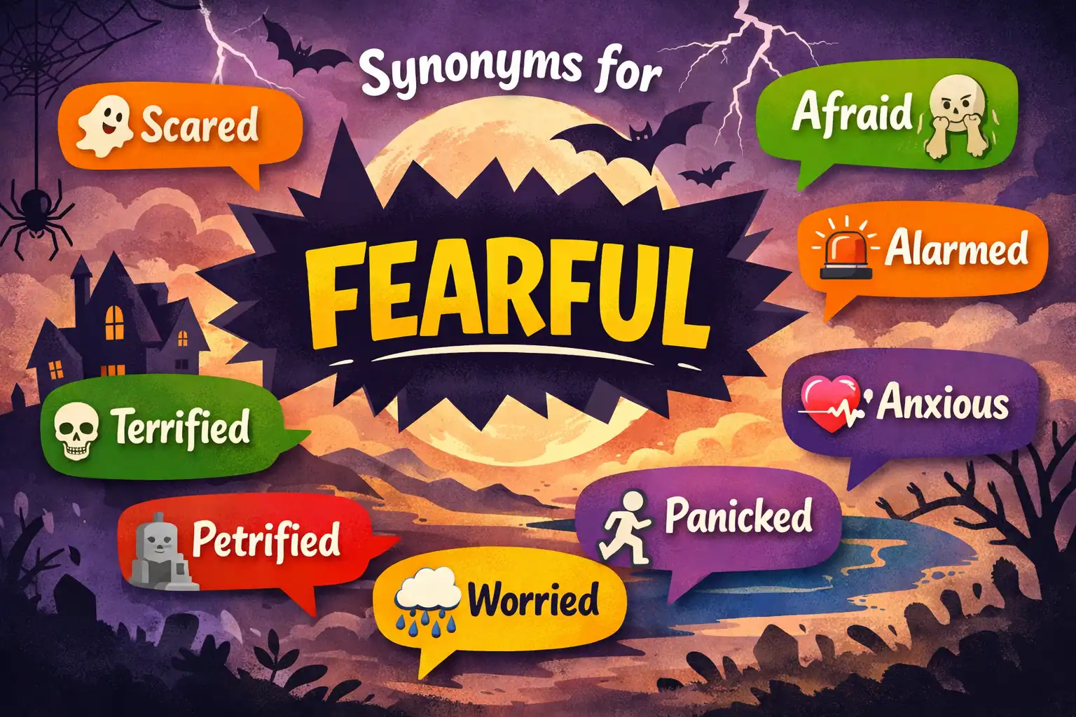 synonyms for fearful