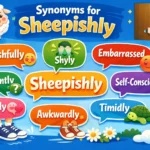 synonyms for sheepishly