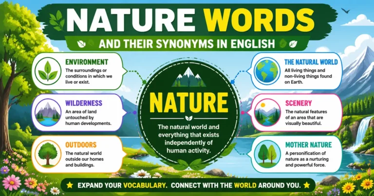 nature words and their synonyms English