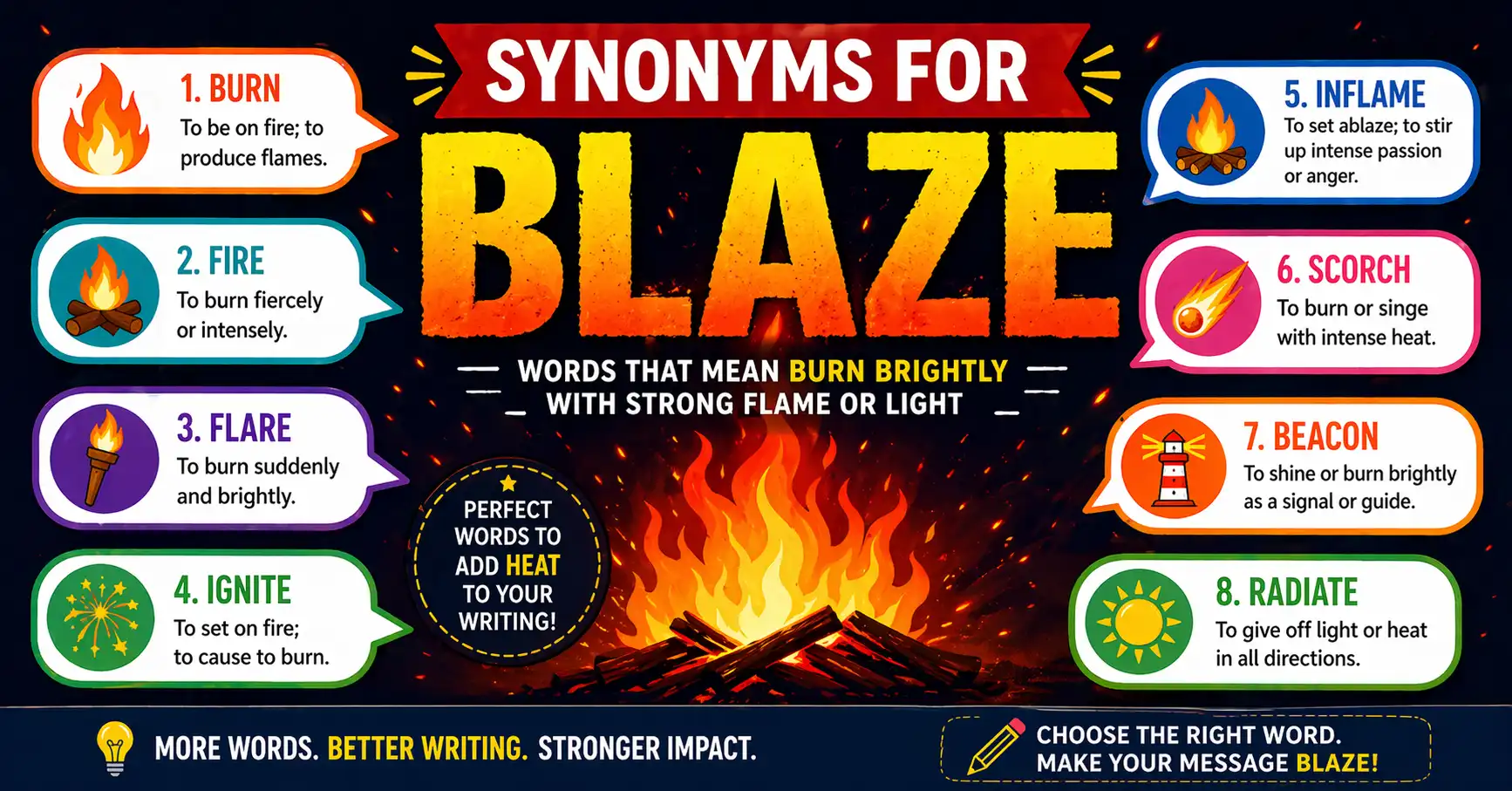 synonyms for blaze