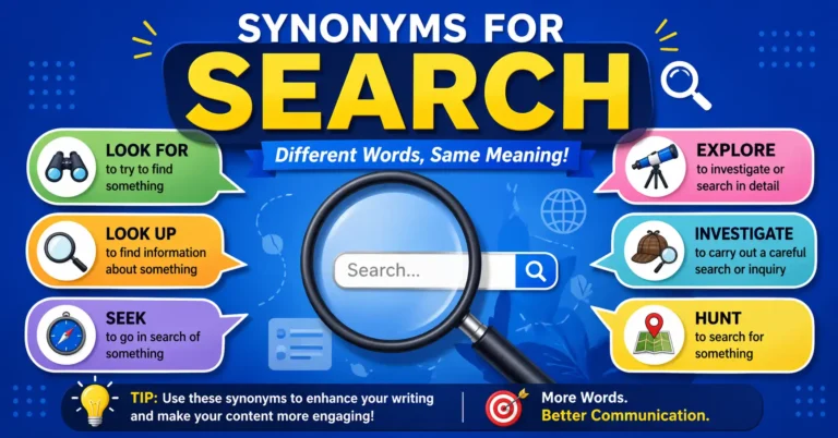 synonyms for search