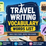travel writing vocabulary words list
