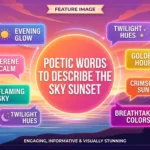poetic words to describe the sky sunset