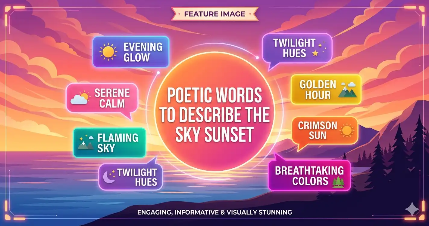 poetic words to describe the sky sunset