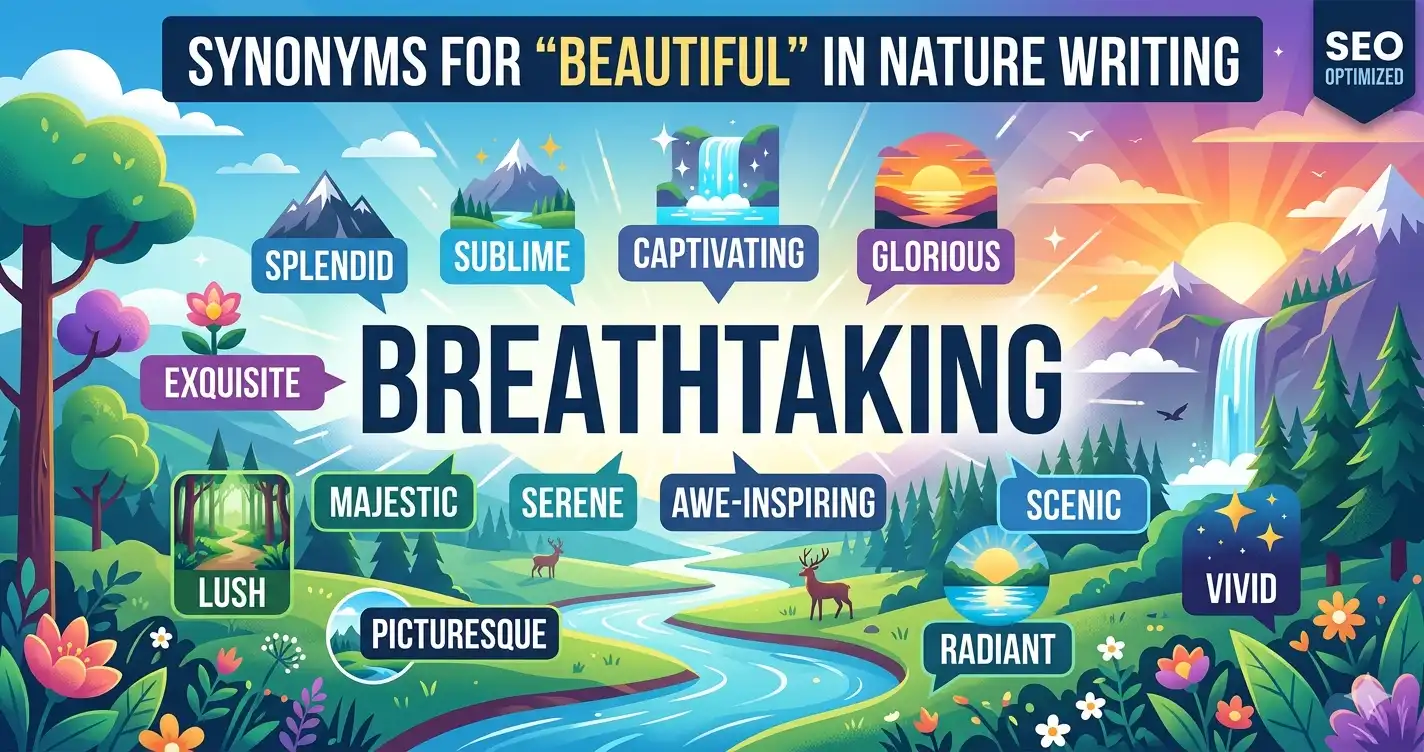 synonyms for beautiful in nature writing
