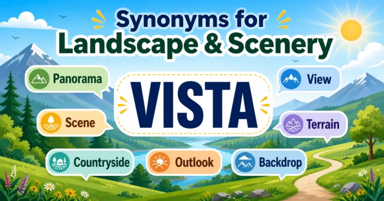 synonyms for landscape and scenery