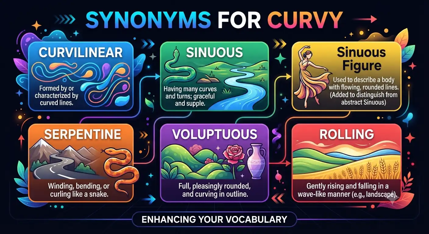 synonyms for curvy