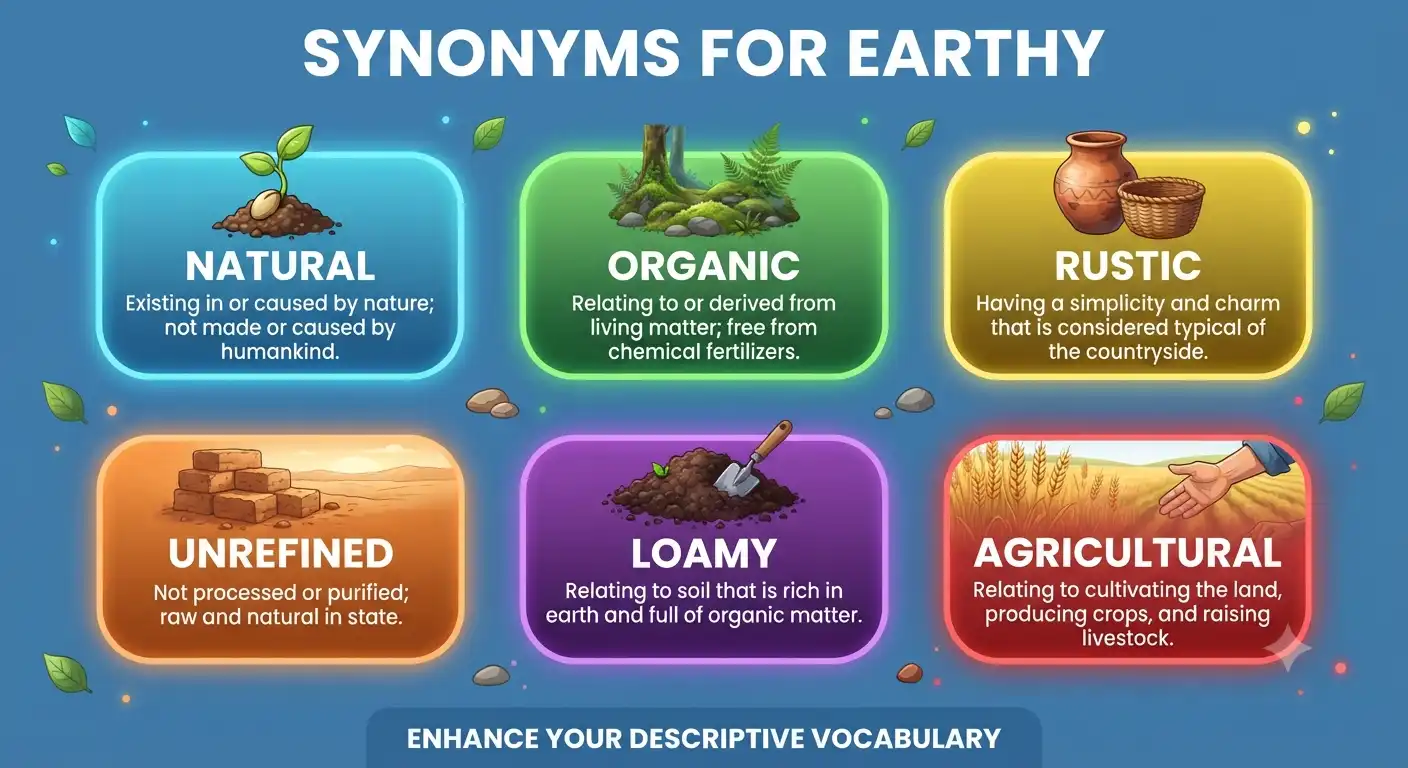 synonyms for earthy