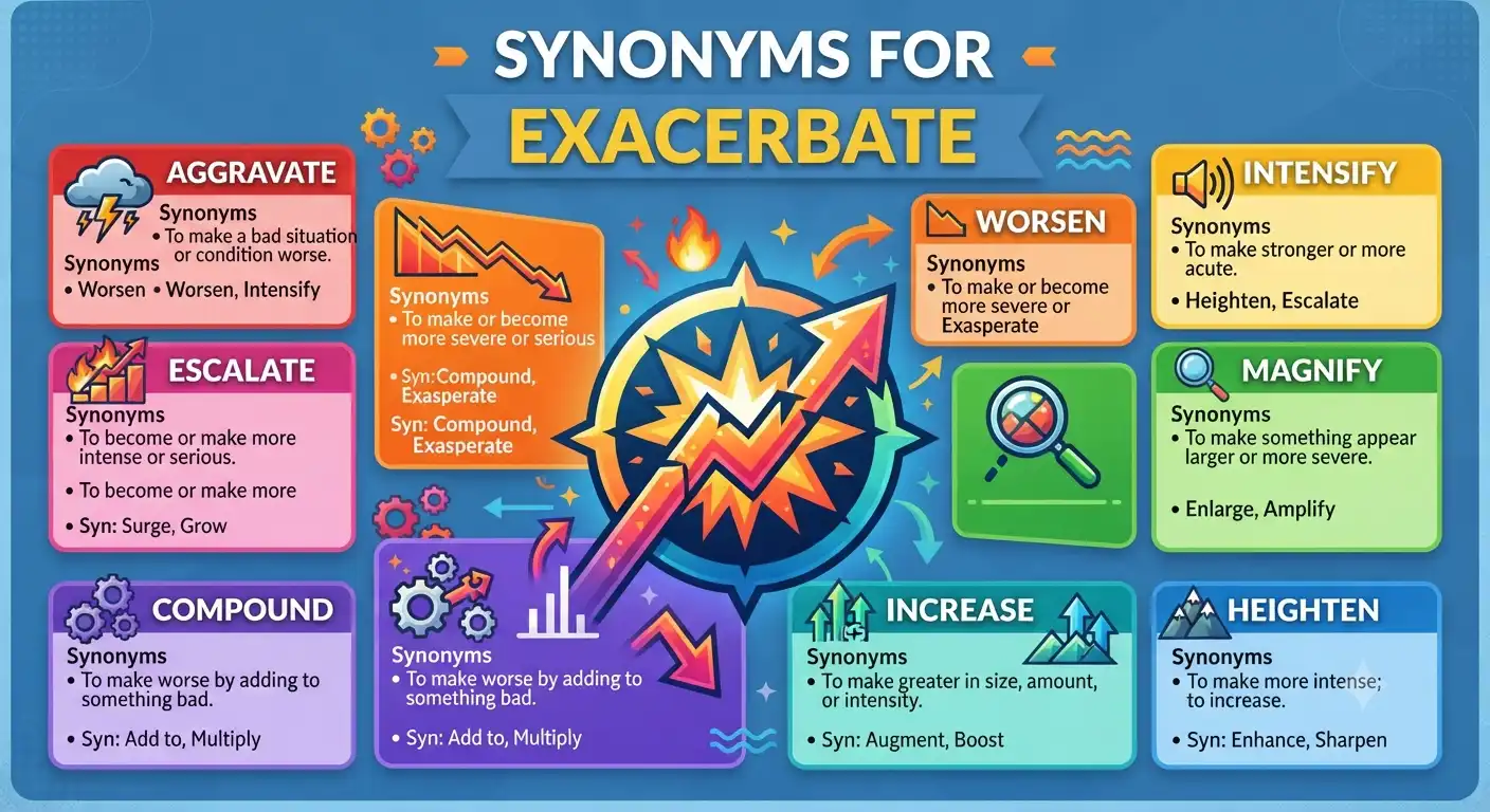 synonyms for exacerbate