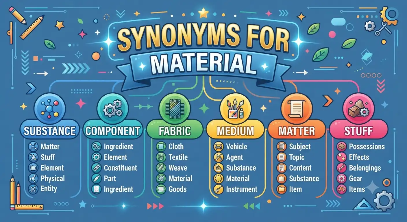 synonyms for material