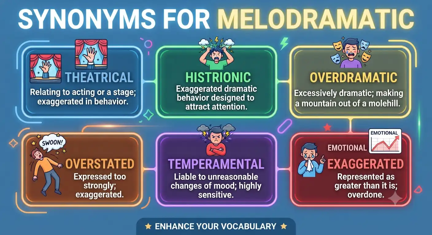 synonyms for melodramatic