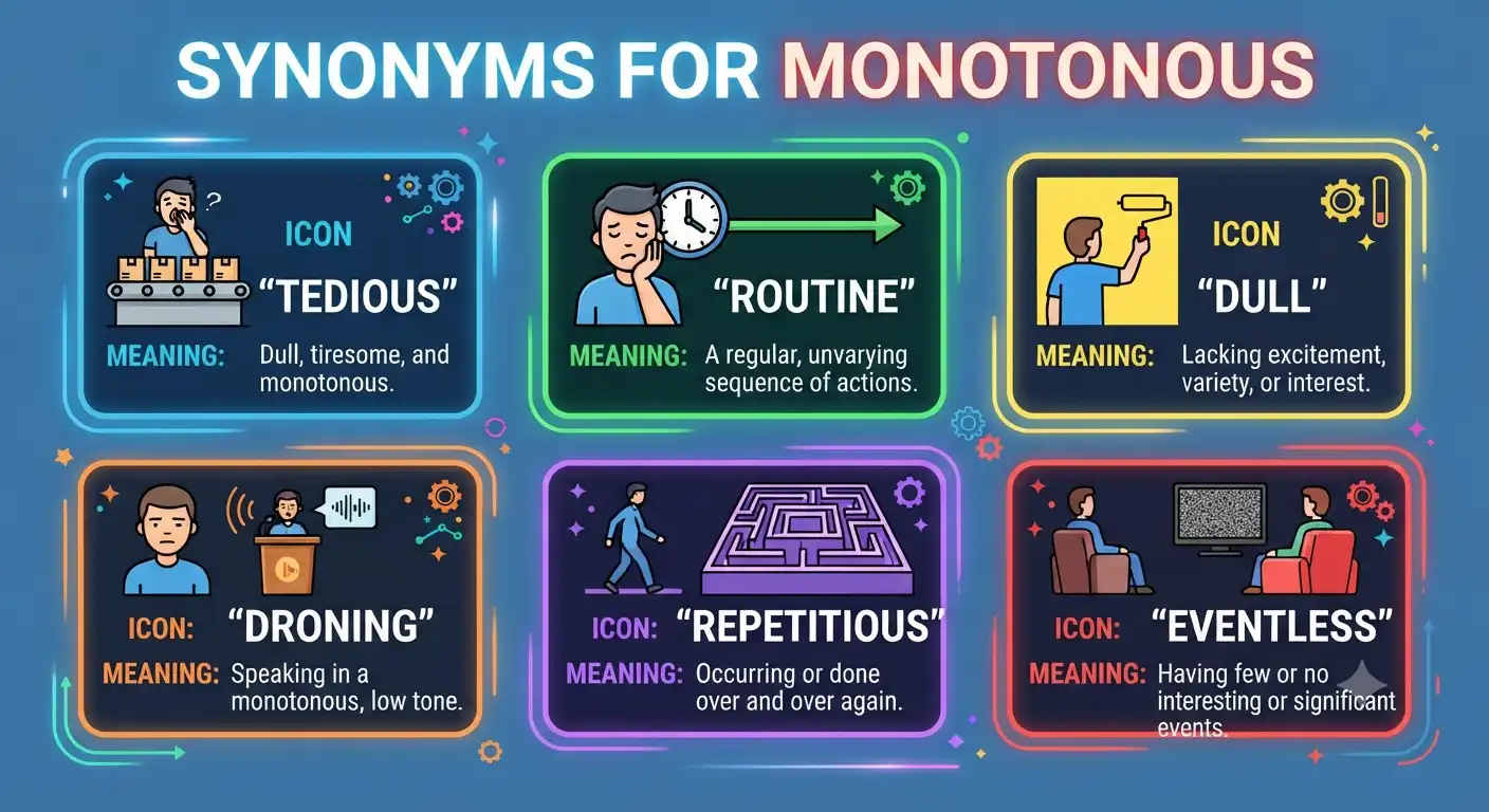 synonyms for monotonous