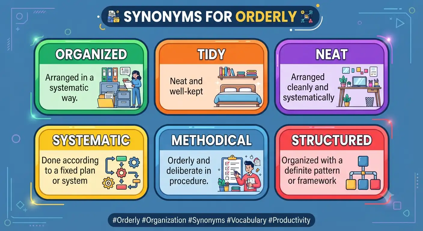 synonyms for orderly