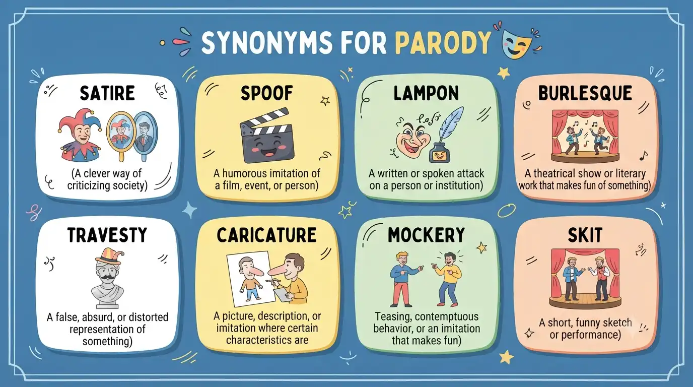 synonyms for parody