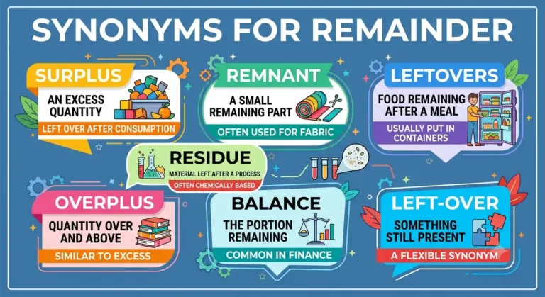 synonyms for remainder