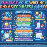 synonyms for uses in an essay