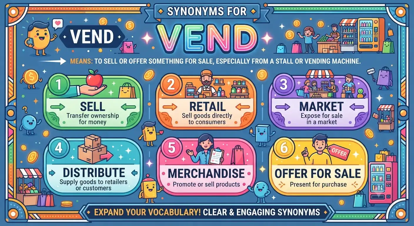 synonyms for vend