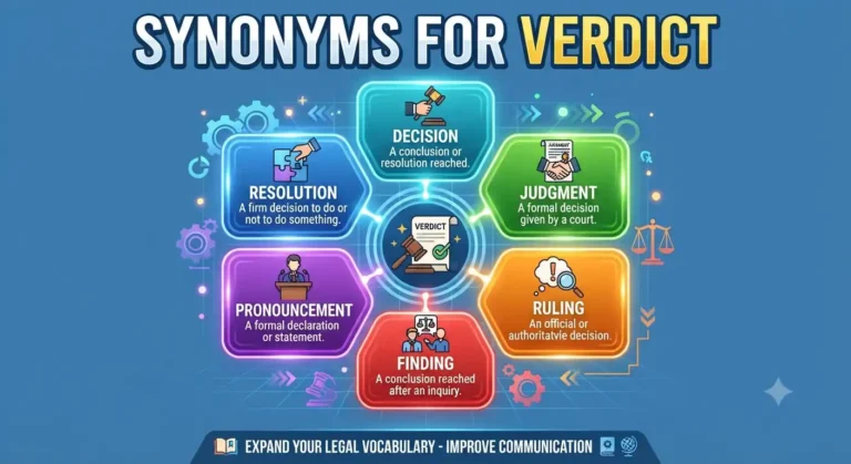synonyms for verdict