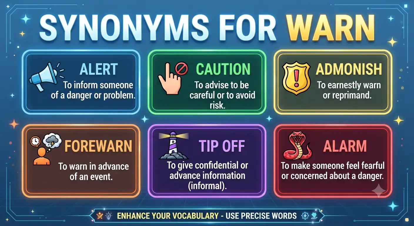 synonyms for warn