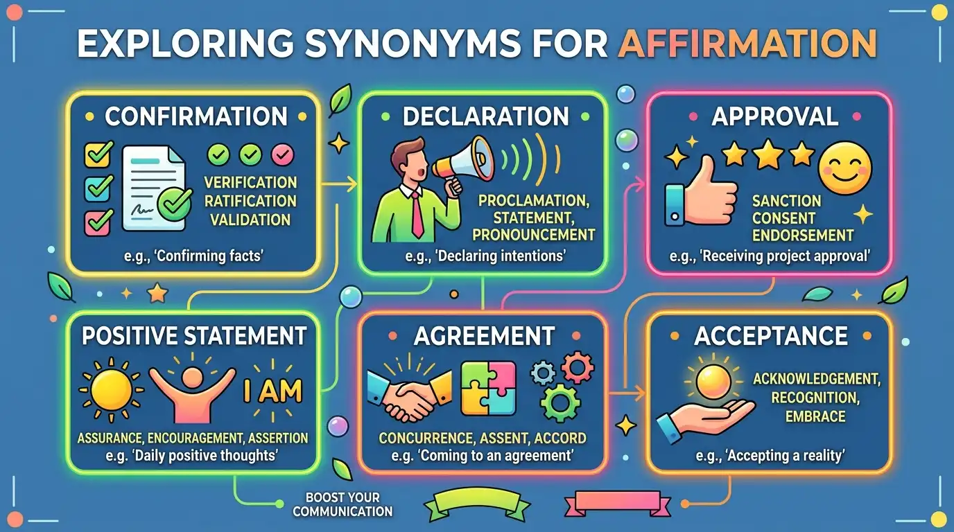 synonyms for affirmation