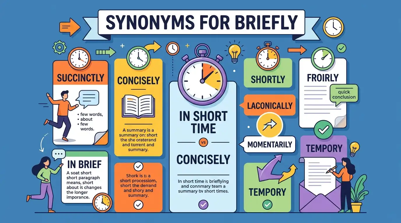 synonyms for briefly