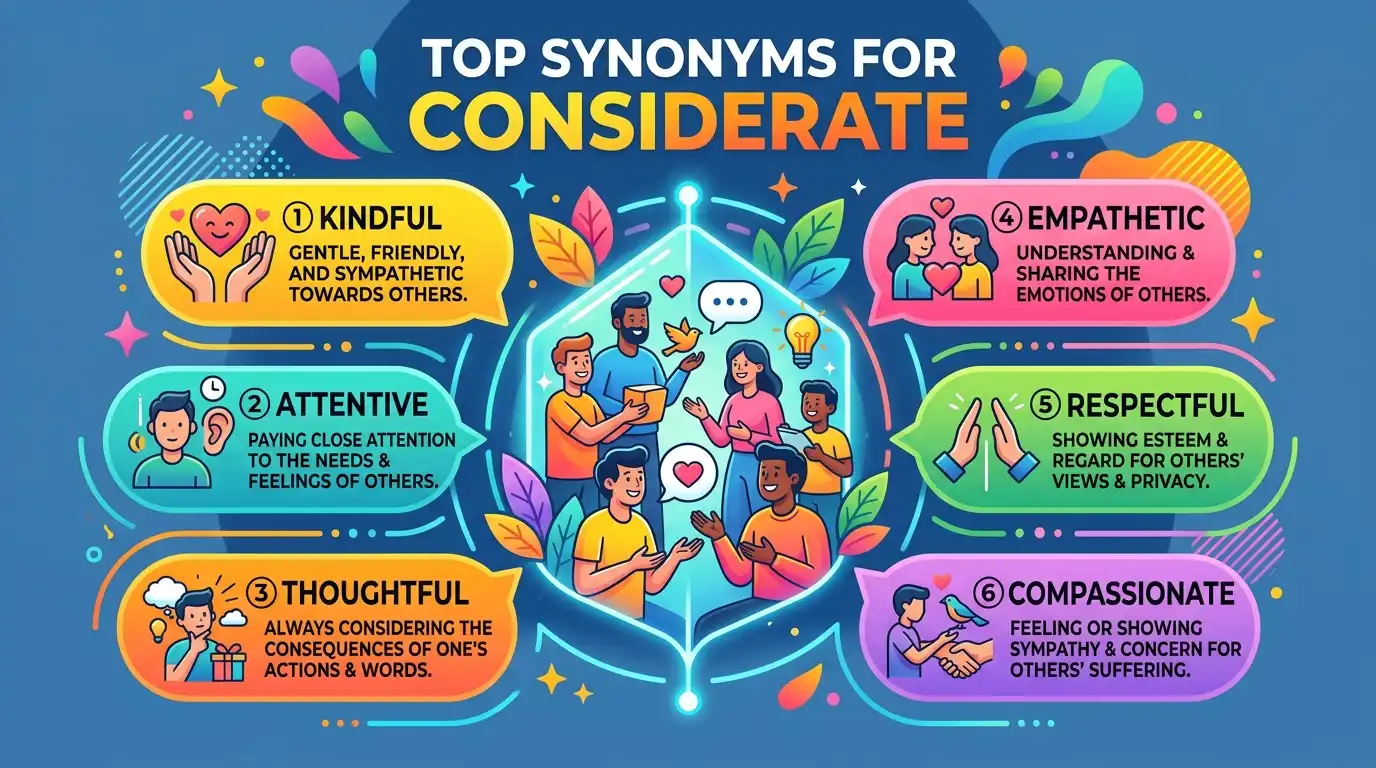 synonyms for considerate