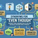 synonyms for even though