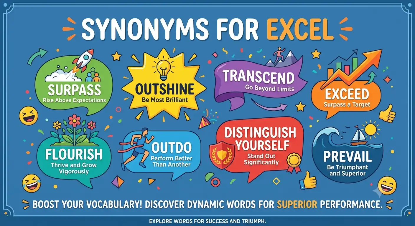synonyms for excel