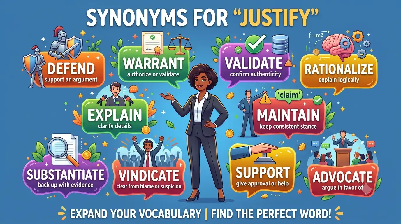 synonyms for justify