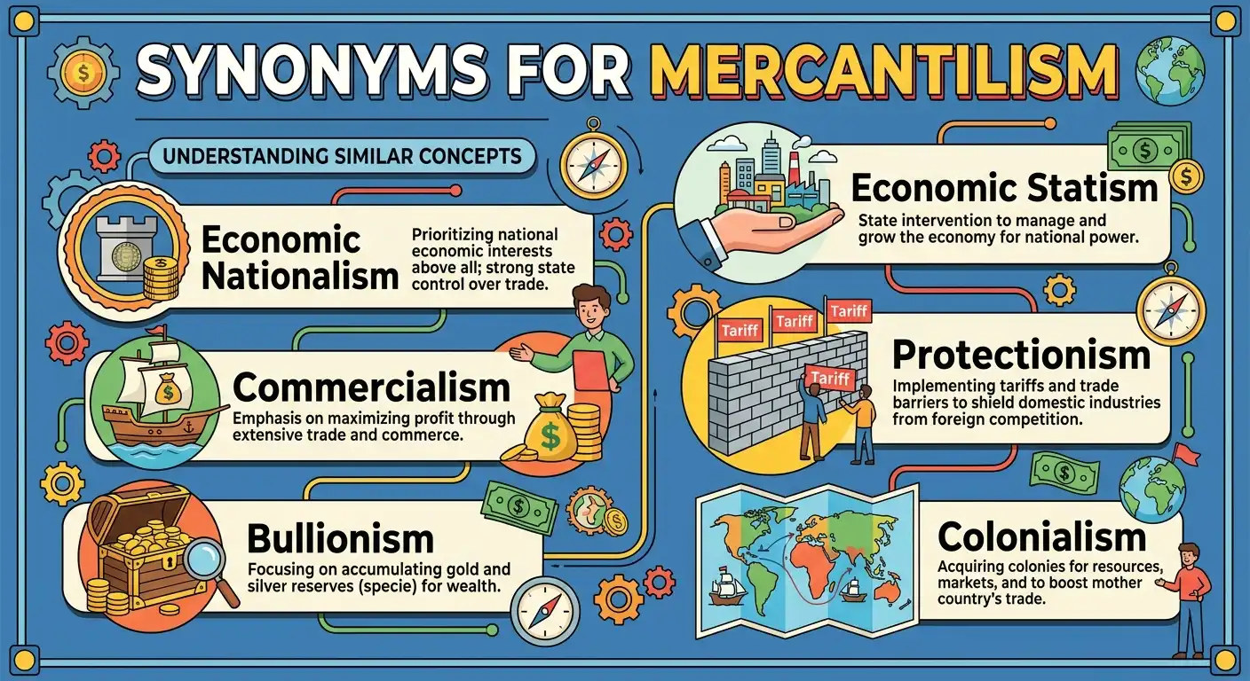 synonyms for mercantilism