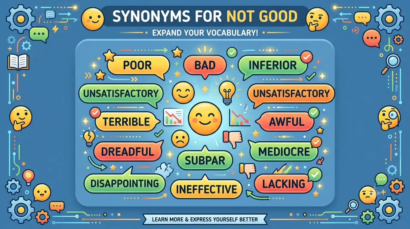 synonyms for not good