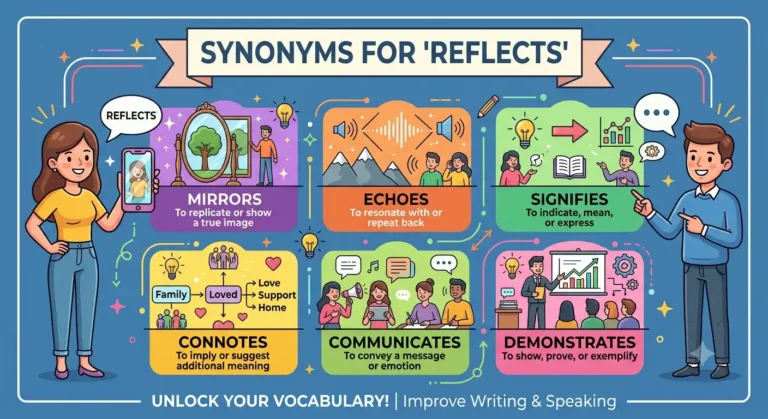 synonyms for reflects