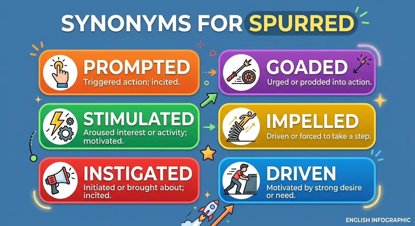synonyms for spurred