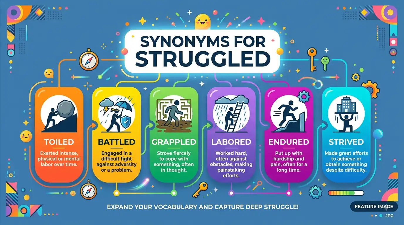 synonyms for struggled