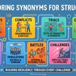 synonyms for struggles