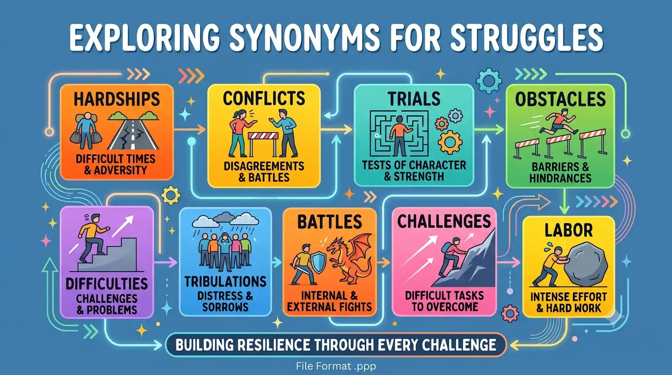 synonyms for struggles