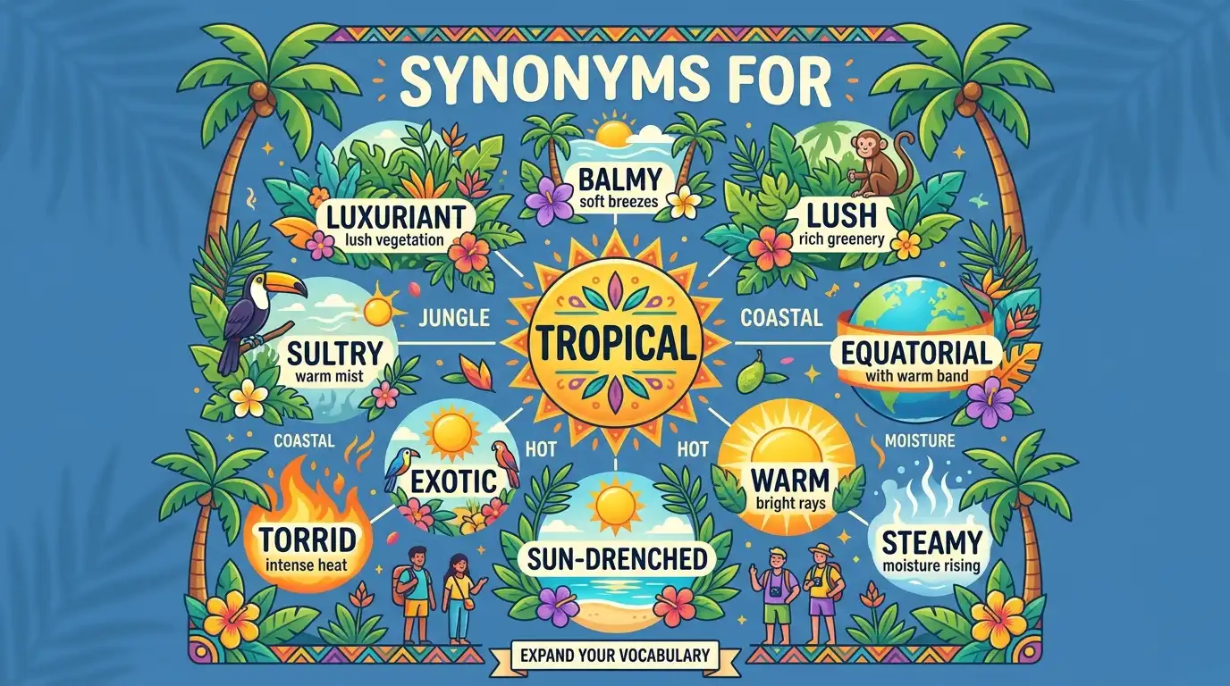 synonyms for tropical